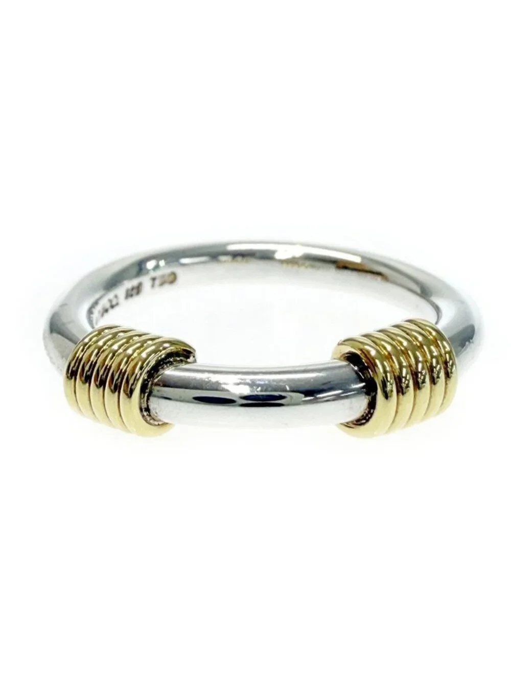 Tiffany & Co Silver Gold Bandwidth Ring